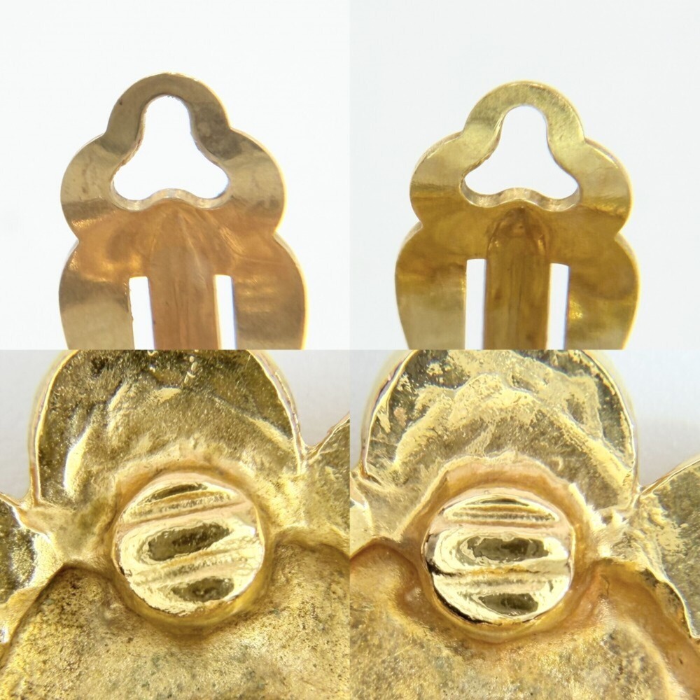 CHANEL Vintage Gold Logo Earrings - Picture 3 of 6